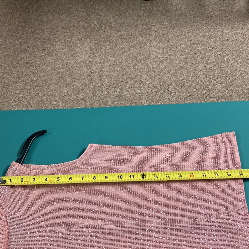 Pink, sleeveless top with a lot of sparkle. - Picture 7 of 7